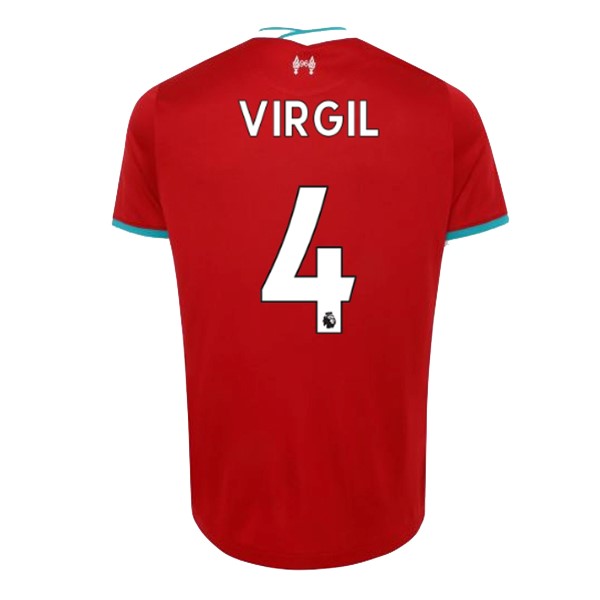 Camiseta Liverpool NO.4 Virgil 1ª 2020-2021 Rojo